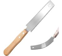 Amazleer Japanese Pull Flush Cut Saw for Woodworking Gardening, Double-Edged Pruning Hand Saw, Lightweight Saws with Ergonomic Wooden Handle for DIY, Carpentry Garden Projects