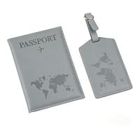 Amazleer Passport Holder Cover with RFID Blocking, PU Leather Travel Wallet Case, Document Organiser, Portable Universal Travel Wallet Case Organiser (Light Grey)