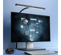 AmazLit Desk Lamp for Home Office, Desk Light with Clamp, Office Lamp with Remote & Gesture Sensing, Monitor Light Bar, Adjustable Color Temperature & Brightness, 12W