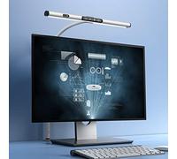 AmazLit Desk Lamp for Home Office, Desk Light with Clamp, Office Lamp with Remote & Gesture Sensing, Monitor Light Bar, Adjustable Color Temperature & Brightness, 12W