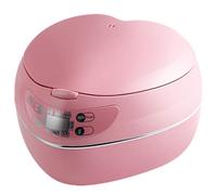 AMAZOM Peach Heart-Shaped Rice Cooker, Smart 300W Rice Cooker, 1.8L, 1-3 People, Non-Stick Pan, Constant Temperature Insulation,Pink