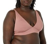 Amazon Aware Women's Low Cut Support Padded Bralette, Mushroom Brown, XXS