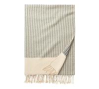 Amazon Aware Woven Cotton Throw, Chevron Block Blanket, 60" x 80", Natural/Balsam Green