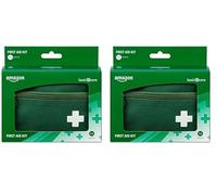 Amazon Basic Care First Aid Kit, 56 Pieces, Green (Pack of 2)