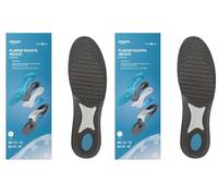 Amazon Basic Care Plantar Fasciitis Insoles, Size 41/47, Blue (Pack of 2)