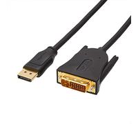 Amazon Basics 10-Pack DisplayPort to DVI Cable, 1080p Full HD, Braided, Gold-Plated, 1.82 m, Black