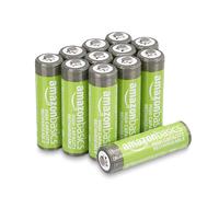 Amazon Basics 12-Pack Rechargeable AA NiMH High-Capacity Batteries, 2400 mAh, 1.2V, Recharge up to 400x Times, Pre-Charged
