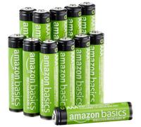 Amazon Basics 12-Pack Rechargeable AAA NiMH Performance Batteries, 800 mAh, 1.2V, Recharge up to 1000x Times, Pre-Charged