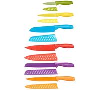 Amazon Basics 12-Piece Kitchen Knife Set, Multicolour