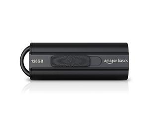 Amazon Basics 128 GB, USB 3.1 Flash Drive, Read Speed up to 130 MB/s, Black