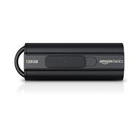 Amazon Basics 128GB USB 3.1 Flash Drive, Read Speed up to 130MB/s, Telescopic Design, Black, for Films, Photos and Data Storage