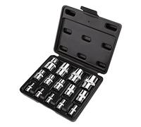 Amazon Basics 14-Piece External Torx Socket Set, E4-E24, 1/4", 3/8", 1/2" Drive, with Storage Case