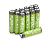 Amazon Basics 16-Pack Rechargeable AAA NiMH High-Capacity Batteries, 850 mAh, 1.2V, Recharge up to 500x Times, Pre-Charged