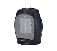 Amazon Basics 1800 Watt Oscillating Ceramic Space Heater with Adjustable Thermostat - Black