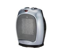 Amazon Basics 1800 Watt Oscillating Ceramic Space Heater with Adjustable Thermostat - Silver