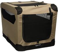 Amazon Basics 2-Door Collapsible Soft-Sided Folding Soft Dog Travel Crate Kennel, Small (45 x 45 x 66 cm), Tan