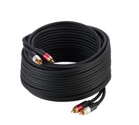 Amazon Basics 2-Male RCA Audio Cable - 33 ft (10 m), Black