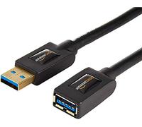Amazon Basics 2-Pack USB 3.0 Extension Cable, 4.8 Gbps High-Speed Male to Female, 1.8 m, Black