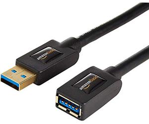 Amazon Basics 2-Pack USB 3.0 Extension Cable, 4.8 Gbps High-Speed Male to Female, 1.8 m, Black