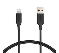 Amazon Basics - 2-Pack USB-A to Lightning ABS Charger Cable, MFi Certified for Apple iPhone 14 13 12 11 X Xs Pro, Pro Max, Plus, iPad, 0.9 m, Black