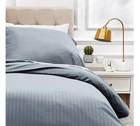 Amazon Basics 2-Piece Microfibre Bedding Duvet Cover Set, Duvet Cover 135 x 200 cm & 1 Pillowcase 80 x 80 cm, Dark Grey