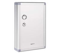 Amazon Basics 24-Key Position Cabinet Lock Box, Silver, Wall-Mount, 24 Hooks & Tags, 31.75 x 21.59 x 2.45 cm