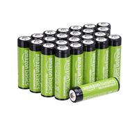 Amazon Basics 24-Pack Rechargeable AA NiMH Batteries, 2000 mAh, 1.2V, Recharge up to 1000x Times, Pre-Charged