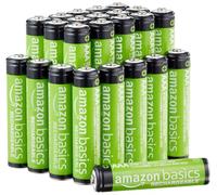 Amazon Basics 24-Pack Rechargeable AAA NiMH Performance Batteries, 800 mAh, 1.2V, Recharge up to 1000x Times, Pre-Charged