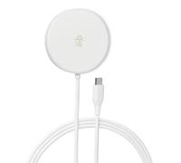 Amazon Basics 25W max. Qi2.2 Certified Wireless Charging Pad with kickstand,MagSafe Compatible for iPhone 17/Air/16/15/14/13/12, Magnetic Compatible for Android Smartphones,White(Adapter Not Included)