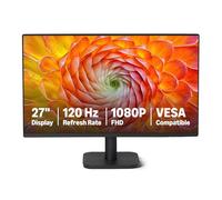 Amazon Basics 27-inch Computer Monitor, 120Hz, FHD 1080P, HDMI, DP, VGA, VESA Compatible, Black, for Office and Home