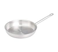 Amazon Basics 28 cm Stainless Steel Aluminium-Clad Frying Pan, Silver