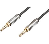 Amazon Basics 3.5mm Aux Audio Cable for Stereo Speaker or Subwoofer with Gold-Plated Plugs, 8 Foot, Black