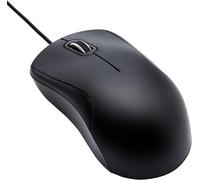 Amazon Basics 3-Button USB Wired Quiet Mouse - Standard, Black