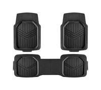 Amazon Basics 3-Piece All-Season Heavy Duty Rubber Floor Mat for Cars, SUVs and Trucks, Black