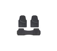 Amazon Basics 3-Piece Full Coverage Rubber Floor Mat for Cars, SUVs and Trucks, Black