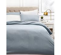 Amazon Basics 3-Piece Microfibre Double Bedding Duvet Cover Set, Duvet Cover 200 x 200 cm & 2 Pillowcases 50 x 80 cm, Dark Grey