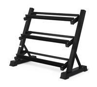 Amazon Basics 3 Tier Adjustable Dumbbell Weight Rack, Stand Only, Black