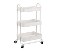 Amazon Basics 3-Tier Rolling Utility or Kitchen Cart - White