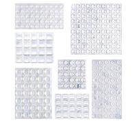 Amazon Basics 300 Piece Clear Self-Adhesive Rubber Bumpers Pads, 17.5 x 11.4 x