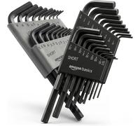 Amazon Basics 36-Piece Allen Key Hex Wrench Set, Chrome Vanadium Steel, Metric