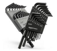 Amazon Basics 36-Piece Allen Key Hex Wrench Set, Chrome Vanadium Steel, Metric and Imperial Sizes with 2 Storage Cases, for Bike, Furniture Assembly, Automotive and DIY