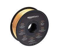 Amazon Basics 3D Printer Filament Made of PLA Silk, 1.75 mm, 1 kg Spool, Silk Gold