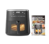 Amazon Basics 4.2L Air Fryer with Easy View Window, 8 Preset Menus, 1500W, Black