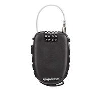 Amazon Basics 4-Digit Retractable Cable Electronic Lock, 1-Pack -Black