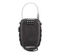 Amazon Basics 4-Digit Retractable Cable Electronic Lock, 1-Pack -Black