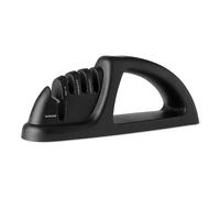 Amazon Basics 4-in-1 Knife and Scissor Sharpener, 3-Stage System, Non-Slip Base, Includes Safety Glove