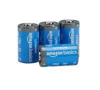 Amazon Basics 4-Pack CR2 Lithium Batteries, 800 mAh, 3 Volt, Long Lasting Power