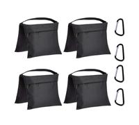 Amazon Basics 4-Pack Photographic Empty Sandbag Set for Light Stands, Reflectors, Softboxes and Photo Studio, Max Load 9kg, Black