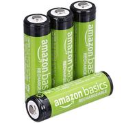 Amazon Basics 4-Pack Rechargeable AA NiMH Batteries, 2000 mAh, 1.2V, Recharge up to 1000x Times, Pre-Charged