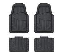 Amazon Basics 4-Piece Premium Rubber Floor Mat for Cars SUVs and Trucks All Weather Protection Universal Trim to Fit Black